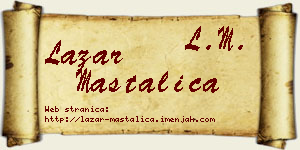 Lazar Mastalica vizit kartica